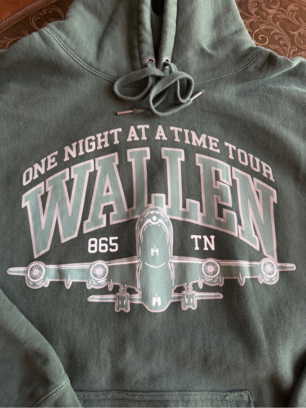 Wallen official Merch 2024 Tour Green Graphic Hoodie heavy weight
